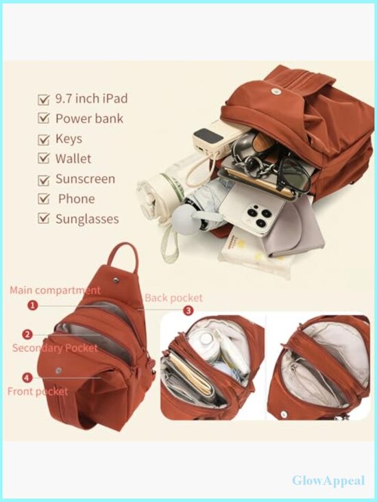 3-in-1 Convertible Anti Theft Travel Tote Backpack, Waterproof Nylon, main image 6